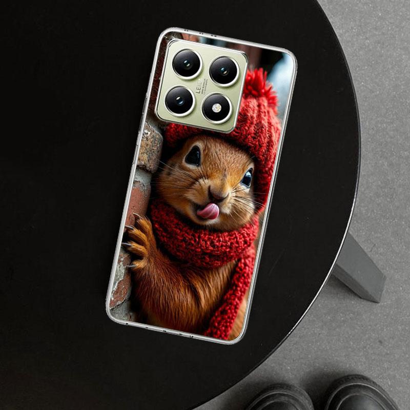 Animal Squirrel Phone Case Cover for Xiaomi Redmi Note 15 14 13 12 11 Pro Plus 14S 12S 11S 11T 11E 10S 10 Customized Fundas Redm