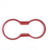 Interior Cup Holder Cover Frame Trim For Ford Mustang 2015+ Red Carbon Fiber
