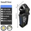 Tragbare Solar-LED-Taschenlampe COB Arbeitsleuchte USB Wiederaufladbar Wasserdicht Handheld Suchscheinwerfer Outdoor-Scheinwerfer für Camping