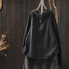 Autumn/Winter Half-Zip Stretchy Hooded Pullover Top