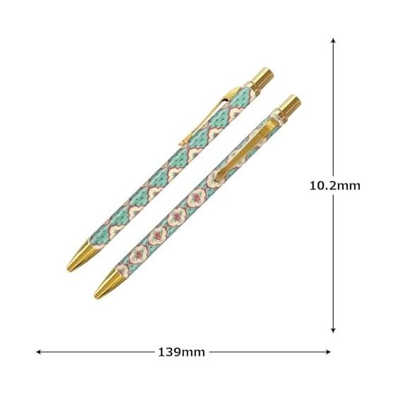 IWI Gel Ink Ballpoint Pen, 0.5mm, Retro Old Taiwan Tile "Blooming Love" 3H921-TILES BL