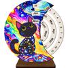 DIY Diamond Art Painting Kit Unique Wooden Rotating Calendar Manually Changing Date Calendar for Home and Office Decoration