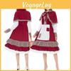 Eventyr Kostymesett Lille Rødhette For Jenter Og Voksne Med Polyesterstoff For Cosplay Og Temafester