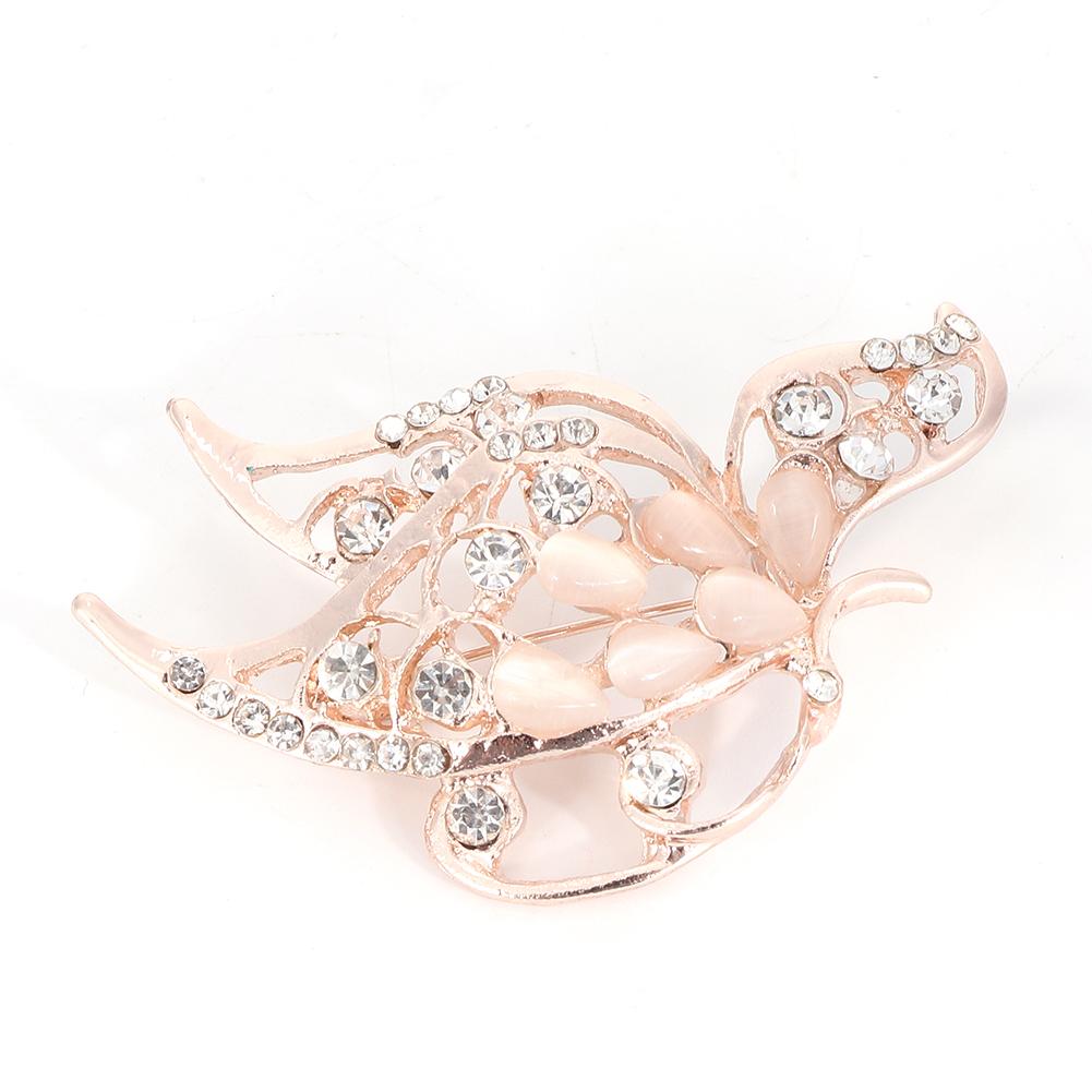 Fashion Women Rhinestone Butteryfly Shape Brooch Collar Pin Clothes Accessory Jewelry Gift