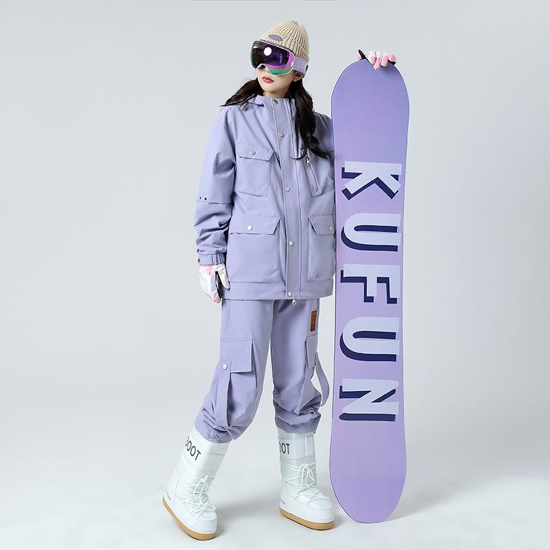 Trendy Outdoor Hooded Jacket & Pants Set - Three-Proof, Casual Sportswear for Couples, Ideal for Spring & Autumn.