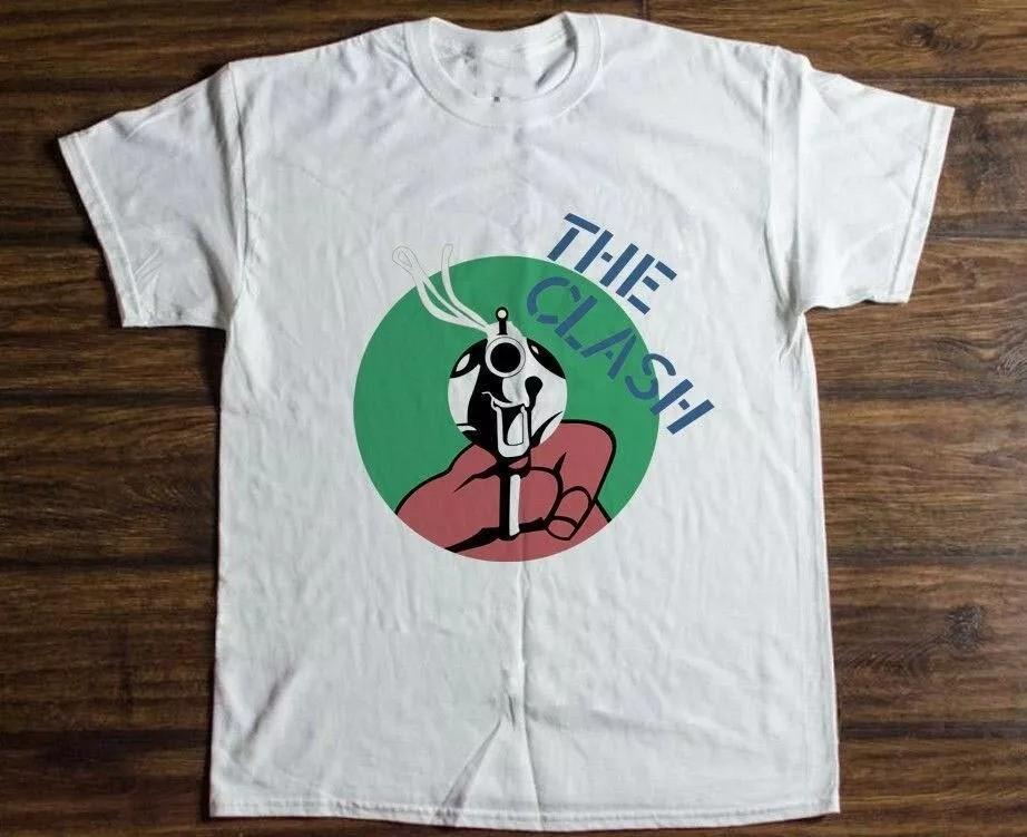 Vintage 1970s THE CLASH Concert Tour Punk Rock White Men S-234XL T-shirt Unisex T-Shirt L
