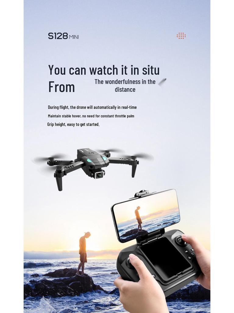 S128 Dreiseitige Hindernisvermeidung Drohne mit Dual-Kameras für HD-Luftaufnahmen - Mini-Quadcopter mit Fernbedienung zur Höhenhaltung.