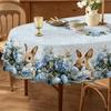 Sweet Sweet Floral Tablecloth Embossed Edge Waterproof Desk Decoration Cloth Anti-fouling Rabbit Butterfly Table Mat Dining Room