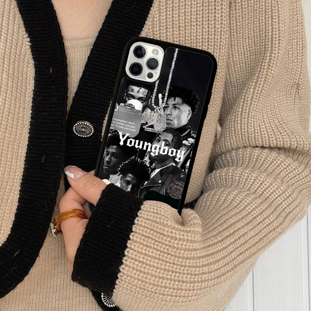 Singer YoungBoy Never Broke Again PC+TPU Phone Case For IPhone 17 16 15 14 PRO MAX 11 12 13 PLUS MINI Cover