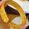 Opening Chinese Style Bangle Wide Wrist Jewelry Classical Golden Bracelets  Groom