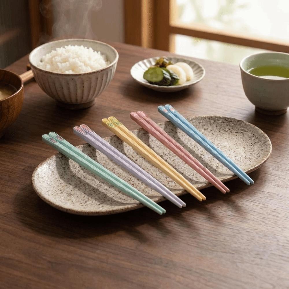 5 Paar Langlebige Sushi-Stäbchen Leichte Traditionelle National Tide Stäbchen Familienessen