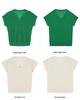 Plus Size V-Neck Fly Sleeve Ice Silk Knitwear - Lightweight Summer Top for Women