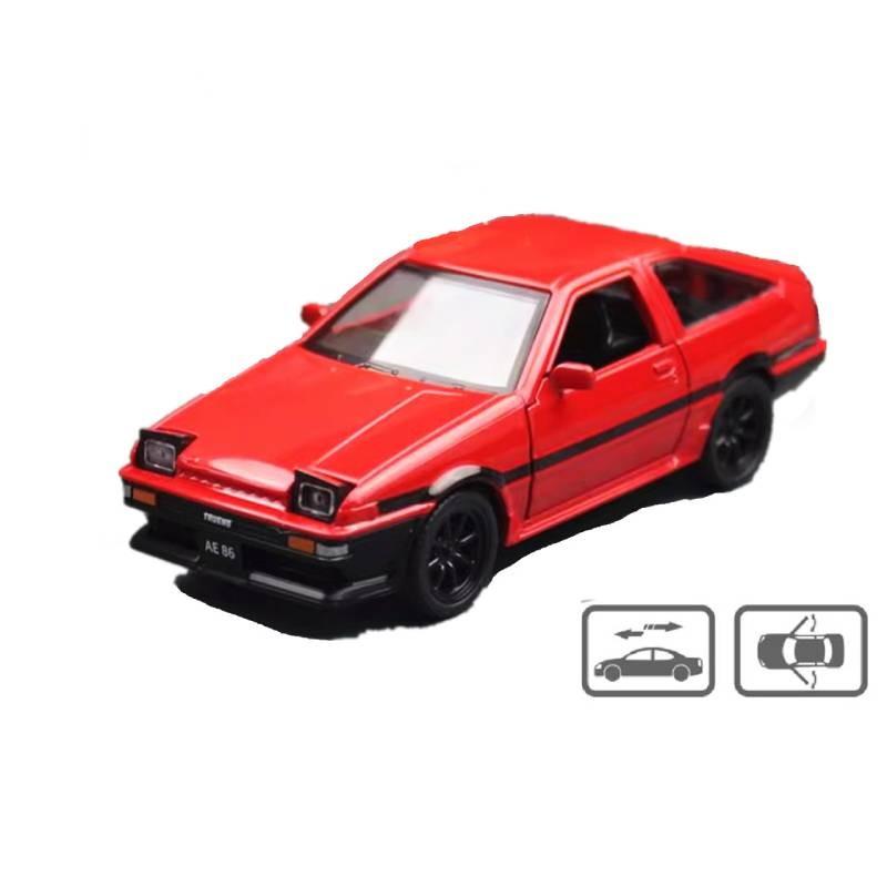 

Ae86 Toyota Motor Alloy Car Model Double Door Pulleback Children Gifts Toys красный