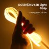 12V 24V COB LED Streifen Flexibles Neonlicht IP67 Wasserdichtes LED Band 320 LEDs Dichte Lineares Licht mit Klebeband