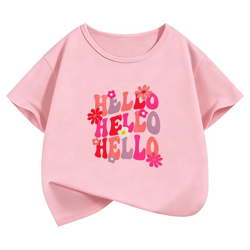 Graphic Tshirt Kids Summer Spring Soft Tee Flower T Shirts Funny Kids Childrens Tshirt Boys Girls Casual Top Tee