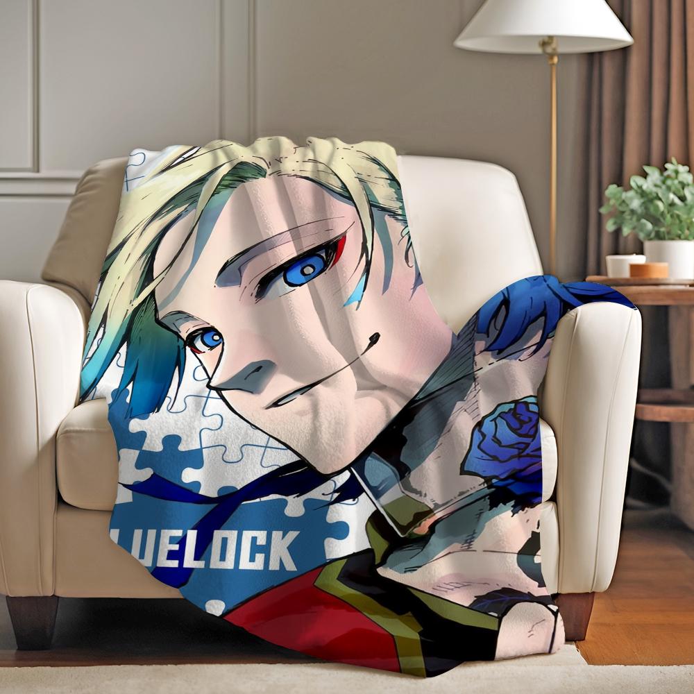 Coperta Blue Lock Michael Kaiser Morbida e Delicata sulla Pelle per Divano Letto Pisolino Copriletto Piumino per Tutte le Stagioni