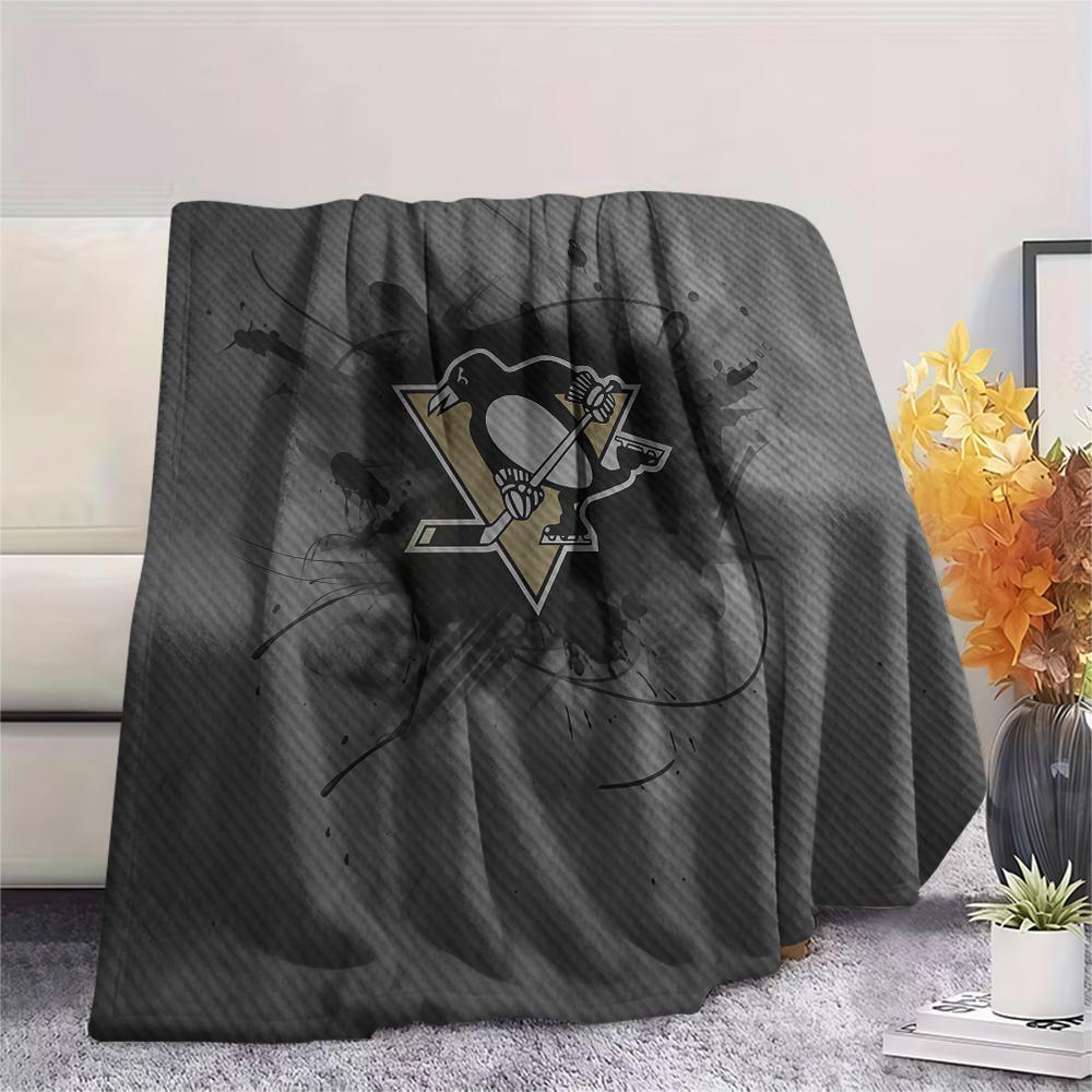 Pittsburgh Penguins Flannel Blanket, High quality Comfortable for All Seasons, Home Decor, Warmth and Comfort