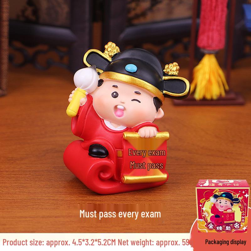 God of Exams Little Scholar Ornament - Perfect Gaokao Gift for Back to School Season Copyright