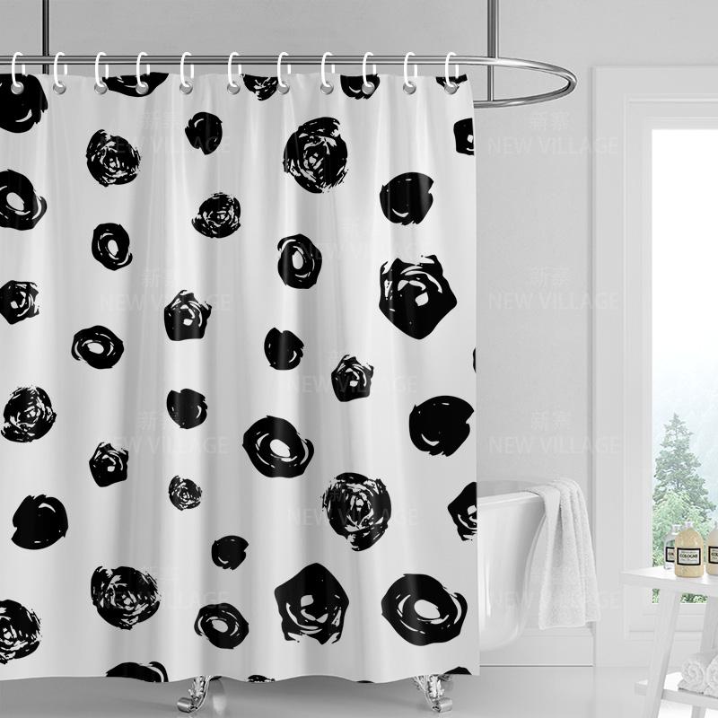 Dekoracja domu zasłony prysznicowe łazienka wodoodporna zasłona materiał Pokój dzienny Nowoczesny Nordycki Nowoczesny prosty wzór geometryczny