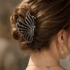 Große Metall-Haarklammer für Damen High-End-Design Strass Schmetterling Stil Haaraccessoires für Hochsteckfrisuren und Haarstyling