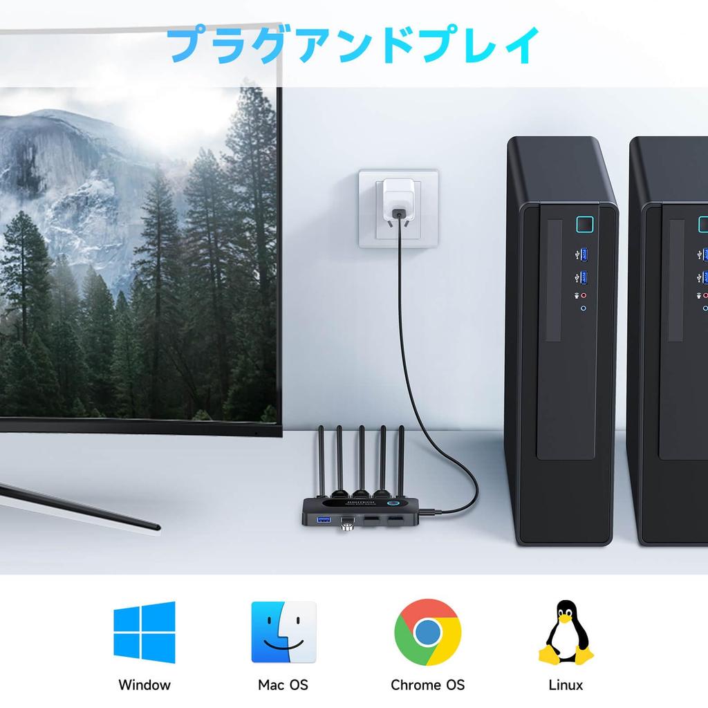 RSHTECH KVM Switch USB Switcher (RSH-A301) with HDMI 4K@60Hz, 4 USB 3.0 Ports, for 2 PCs, Keyboard, Mouse, Printer, and 1 HD Monitor. Includes 2 HDMI