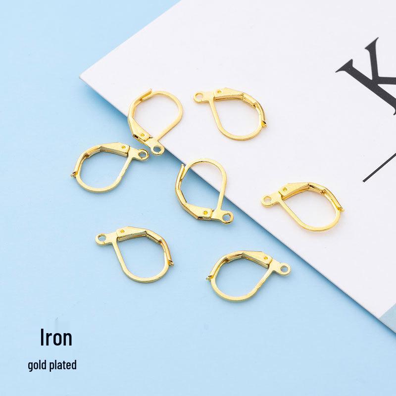 DIY D-Shaped Copper Earring Hooks - Handmade Accessories & Semi-Finished Clasps