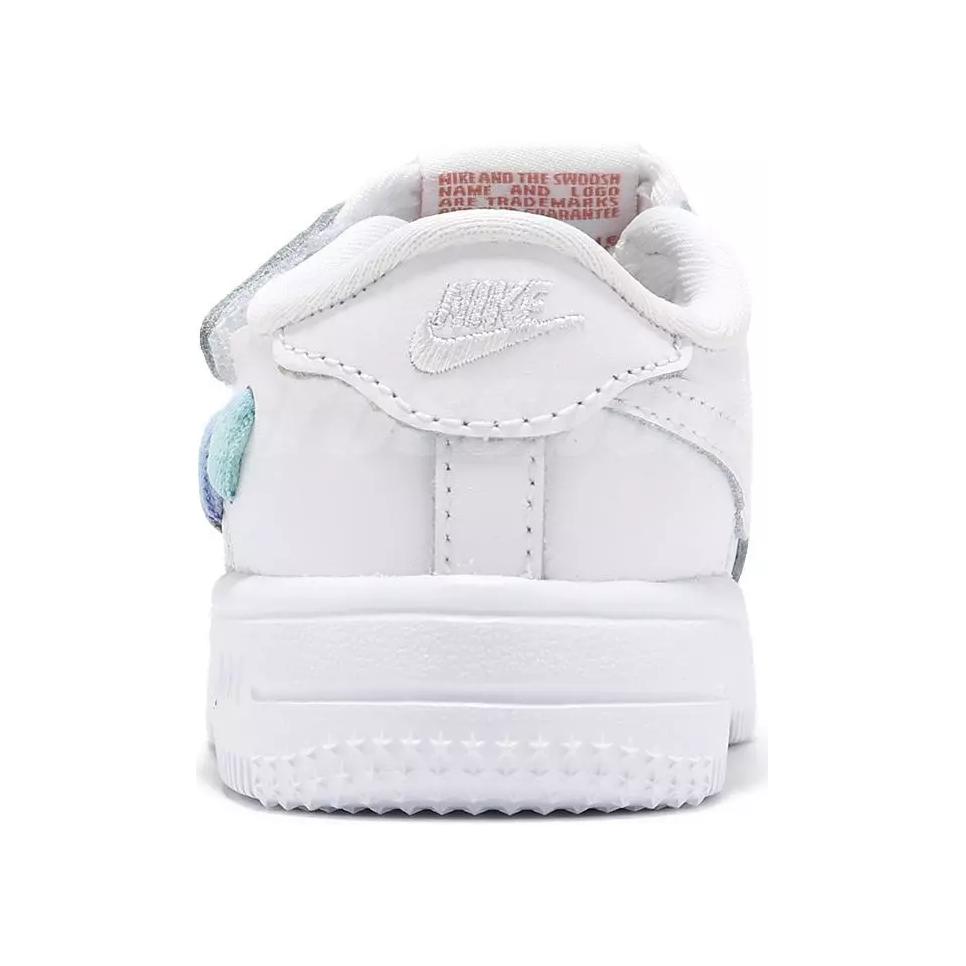 New Nike Force 1 Low LV8 EasyOn TD 'Rainbow Lace Swoosh' FN4891-100