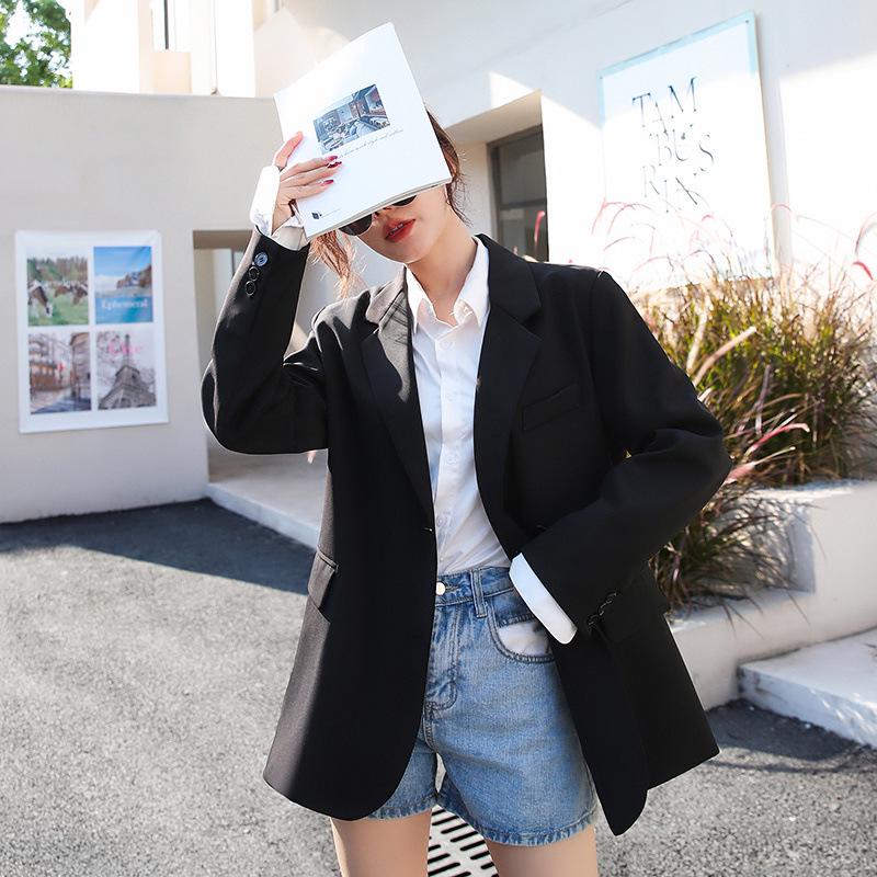 Women's Loose Korean Style Suit Jacket - Spring/Autumn High-End Streetwear Niche Design
