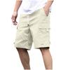 Men's Summer Solid Color Casual Zippered Multi-Pocket Sports Quick-Drying Breathable Shorts