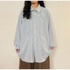 Women's Early Autumn Japanese-Inspired Pleated Long-Sleeve Shirt - Casual and Loose Fit