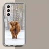Cute Highland Cow Phone Case For Samsung Galaxy S25 Edge S24 S23 FE S21 S20 S10 Plus S22 S26 Ultra Cover Clear Cases TPU Capa Sh