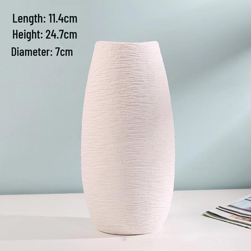 Modern Nordic Ceramic Dried Flower Vase - Minimalist Hydroponic Container for Home Decor