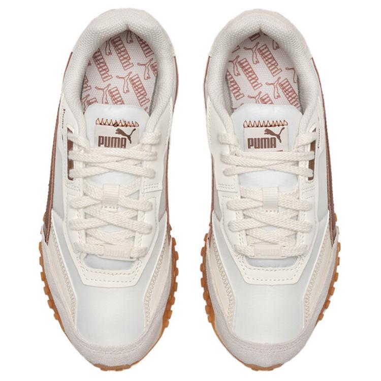 New PUMA Blktop Rider Low Top Casual Shoes Unisex White Brown Gray 393151-08