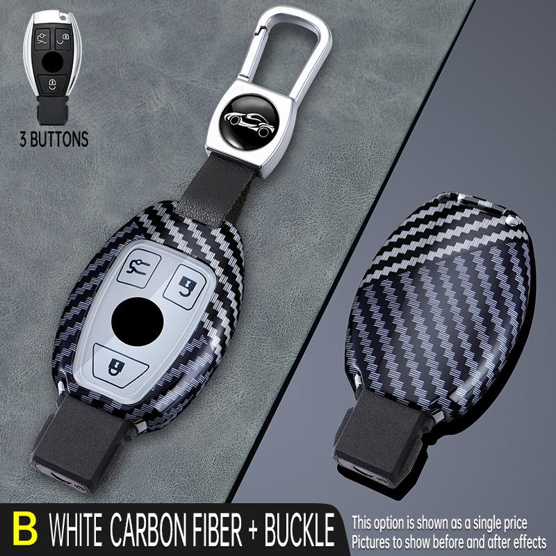 Carbon Fiber Car Key Cover Fob Case Shell for Mercedes Benz A B C E Class GLS GLA GLK GLC CLS CLA AMG W204 W205 W212 W463 W176