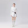 Womens Tennis Dress With Contrast Polo Collar High-Elastic Fit Built-in Shorts Breathable Knit Sport Set