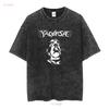 YACOPSAE T Shirt Band Hardcore Anarcho Punk Rock Long or Short Sleeves Vintage Washed Streetwear Casual Breathable