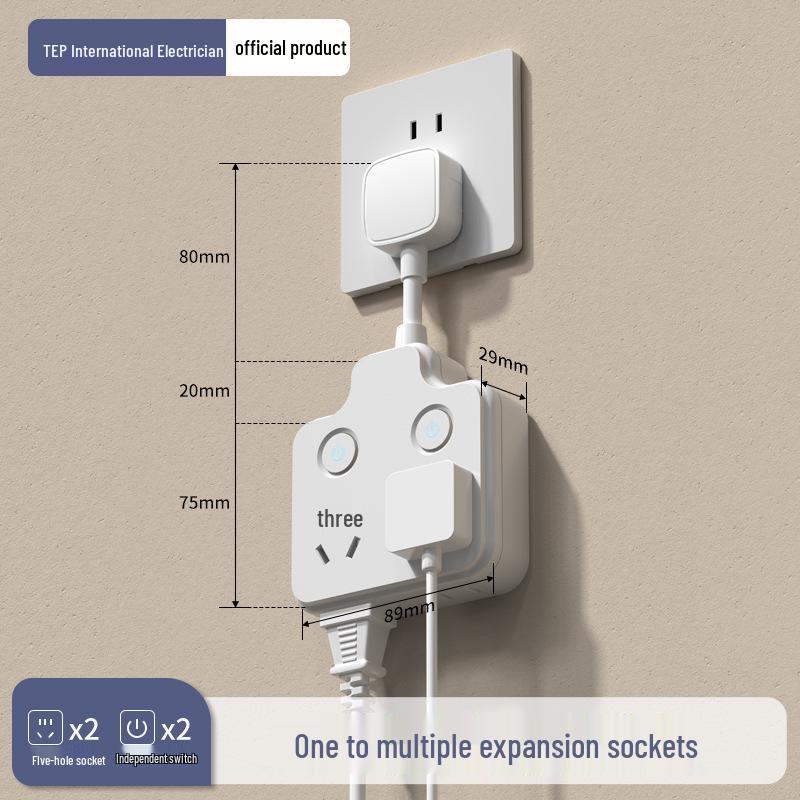 86 Type Wireless Multi-function Socket Adapter Panel Converter