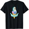 I Scream Quaker Parrot, Funny Ice Cream Blue Monk Parakeet T-Shirt