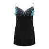 himico GRANDE Himiko Slip Long Camisole Glamour 001series Lingerie M-L L-LL (Black, L-LL)