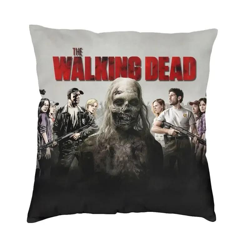Nordic Style The Walking Dead Cushion Covers 45x45cm Soft Horror Zombie TV Show Pillow for Sofa Square Pillowcase Decoration