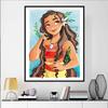 Disney Diamond Painting Moana Watercolor Style Healing Illustration Mosaic Art DIY Cross Stitch Embroidery Set Full Diamond Home Decor Gift