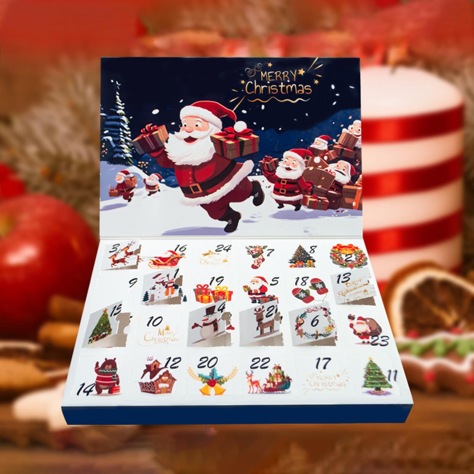

2025 New Surprise Gift Advent Calendar Empty Boxes To Fill 24 Days Countdown Christmas Festival Calendar For Annual Meeting One Size белый
