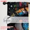 2pcs, plane printing Popular Curtains Dazzling abstract eye theme Versatile Durable Polyester (without rod) Festive for