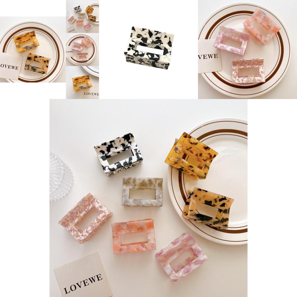 Elegante 6cm Acetat Haarspange Stilvolles Geometrisches Haaraccessoire für Frauen