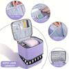 Doppellagige Nagellack-Organizer-Tasche 30 Fächer Handheld Nagelpfl ege-Kit-Tasche Große Kapazität Kosmetiktasche für Nagellack-Liebhaber