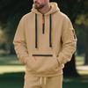 Men’s Autumn/Winter Hooded Sweatshirt: Heavyweight Fleece-Lined Pullover Sports and Casual Jacket