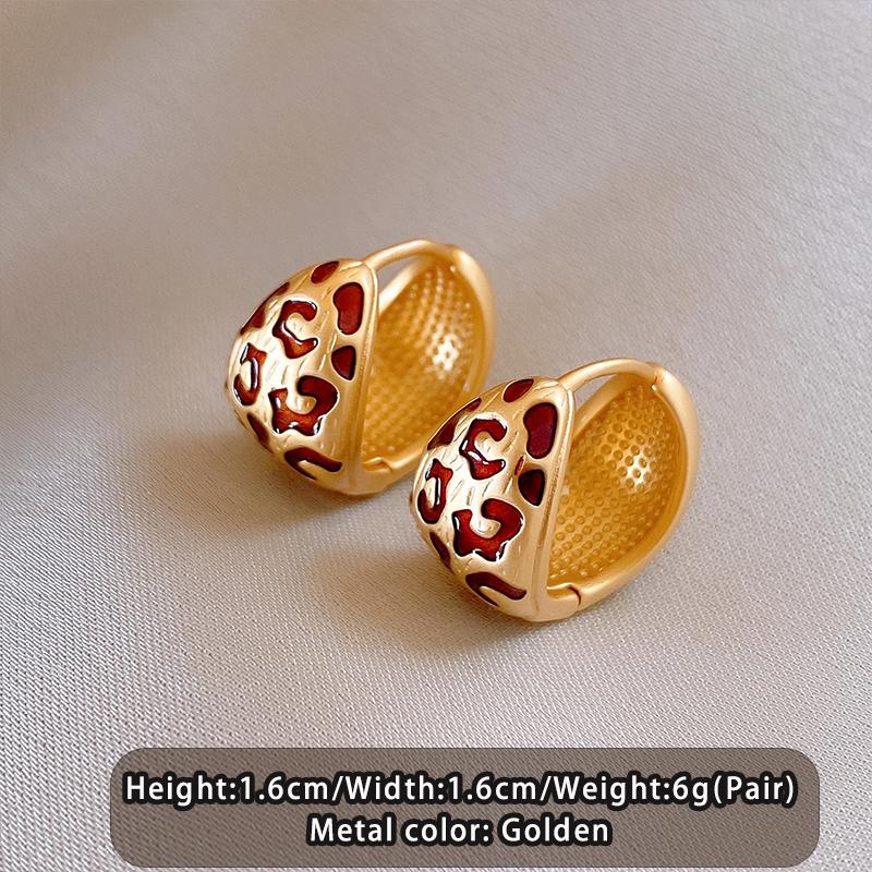 

Retro Leopard Print Round Ear Buckle With High-end and Trendy Hoop Earrings For Womens 2026 New Jewelry Versatile Accessories