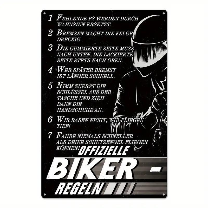 German Vintage Garage Tool Phrases Metal Sign,Retro Decorative Plaque, Home Wall ,Studio Room Man Cave Workshop Industrial Decor