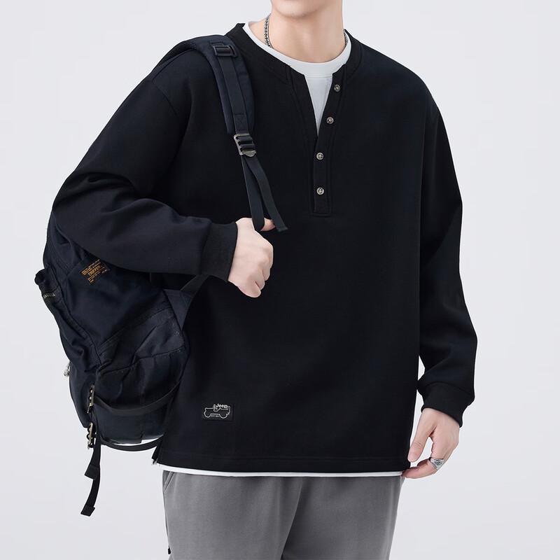 Jeep Men's Faux Two-Piece Casual Sweatshirt