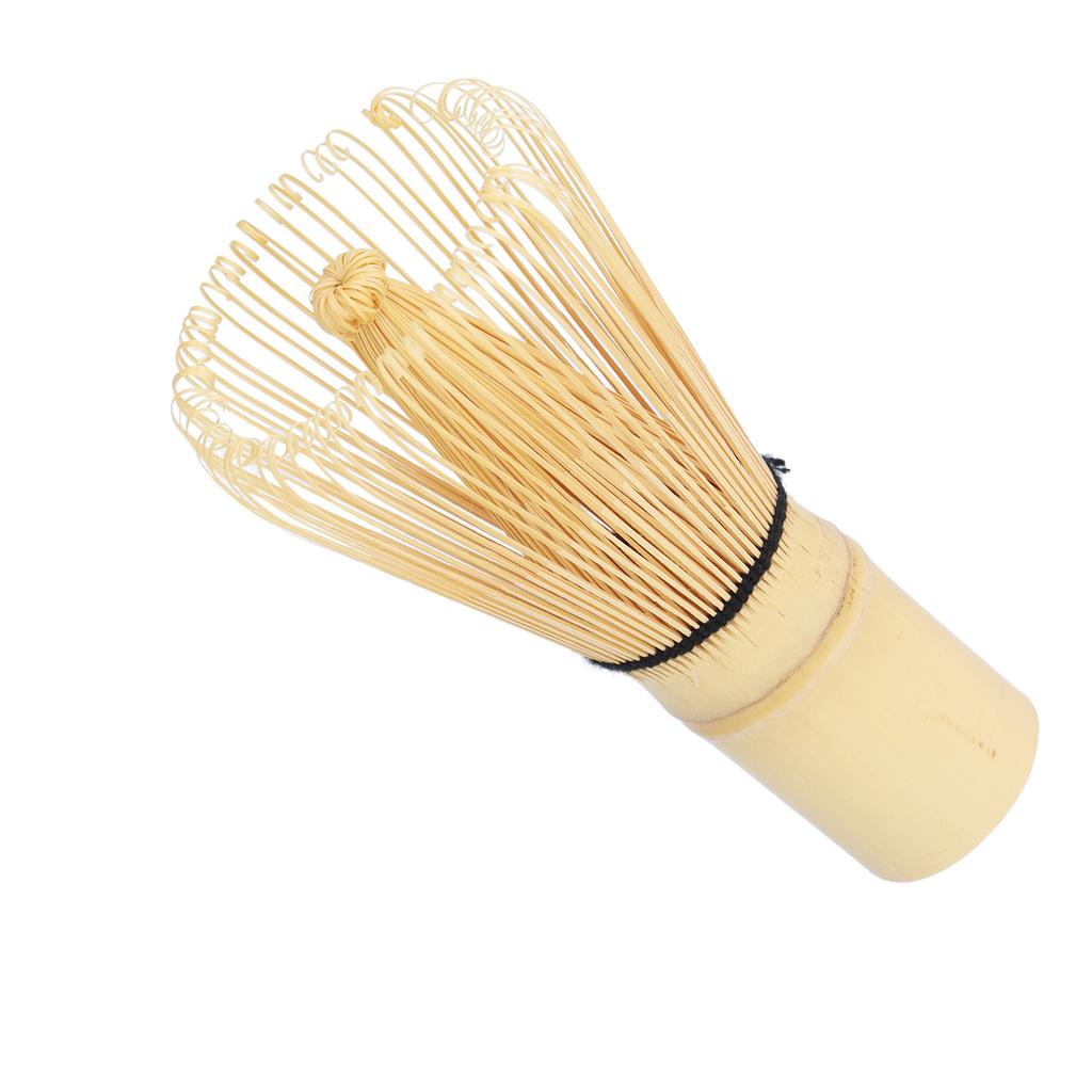 Herramienta de Matcha Estilo Japonés Batidor de Bambú para Té Tazón Cepillo Cepillo para Matcha Accesorios de Té(Amarillo Pálido )